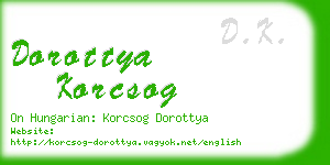 dorottya korcsog business card